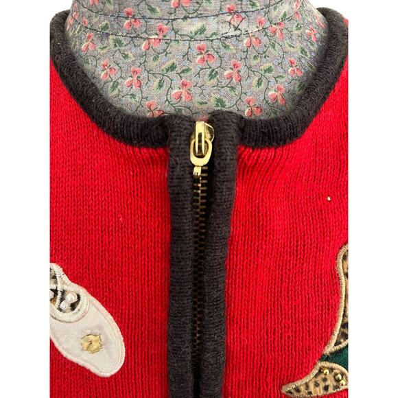 MERRY & BRIGHT Women's Christmas Sweater Vest Petite Medium - Picture 7 of 8